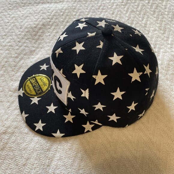 NYC Adjustable SnapBack Hat UH With Sticker Stars Black White New York City - Picture 3 of 12